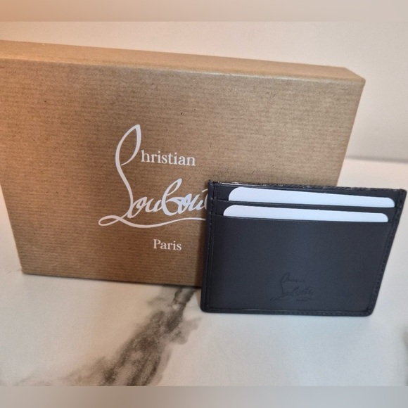 Christian Louboutin Black and Gray Card Holder - Picture 2 of 3